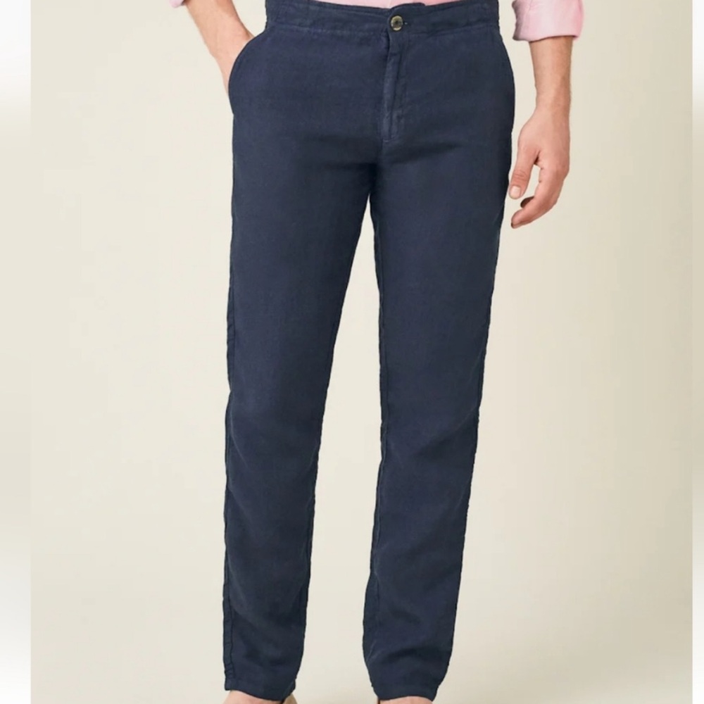 Magaschoni Navy Blue Linen & Viscose Lightweight  Versatile Men’s Pants NWOT 30